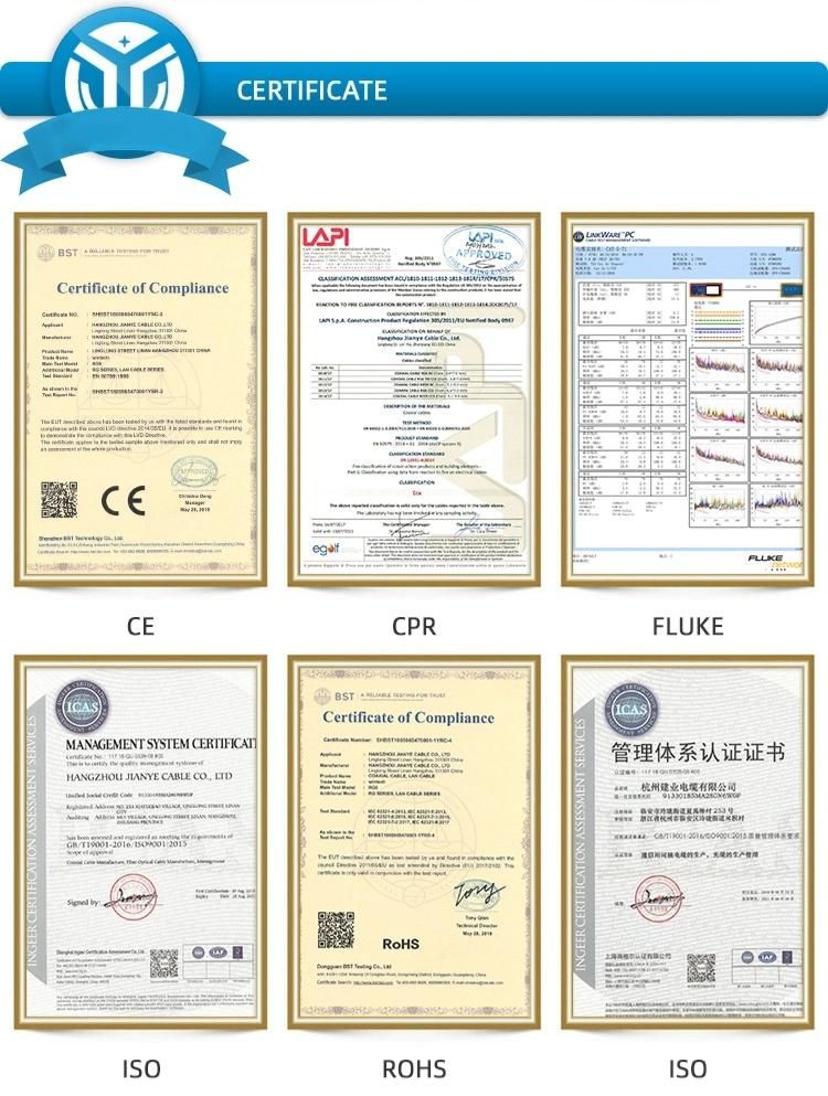 2 Power Siamese Customised CCS Factory Commucation Coaxiable RG6 Cable