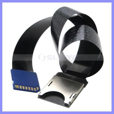 Black Plastic FFC SD Male to SD Female Extension Cable