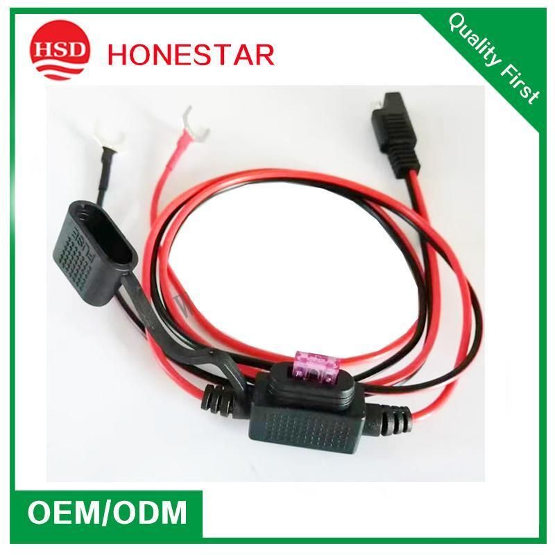 Solar Series Wire Quick Disconnect SAE Plug Car Eyelet Terminal with Fuse Inline Auto Battery Cables