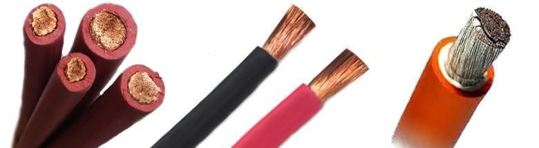 Red and Black Battery Cable Cu Flexible Rubber PVC Welding Cable 35mm2 50mm2