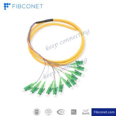 FTTH Single Mode 4 6 8 12 24 48 96 Core Distribution LC/APC Fan-out Bundle Fiber Optic Pigtail