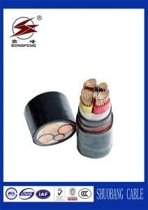 600/1000V Copper/Aluminum Conductor PE/XLPE Insulated PVC Sheath Underground Power Cable