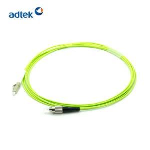 Multimode Duplex LC-FC Aqua Fiber Optic Patch Cord