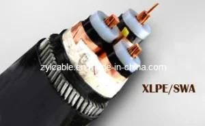 26/35kv Medium Voltage Copper Conductor XLPE Insulation PVC Sheath Steel Wire Armoured Power Cable