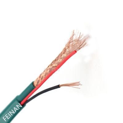 Green Color Bc/CCA Shield Solid PE Dielectric Kx7 Cable with 2c Power