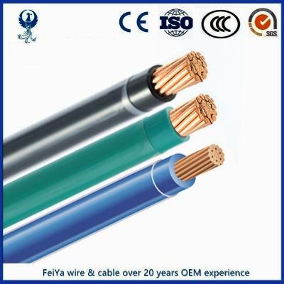 T90 / Thwn Single Core Tinned Copper 10AWG 12AWG 14AWG Electronic Wire Nylon Covering Electrical Wire Cable