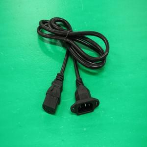 1.2m Black IEC 320 C14 Power Cord with Screw