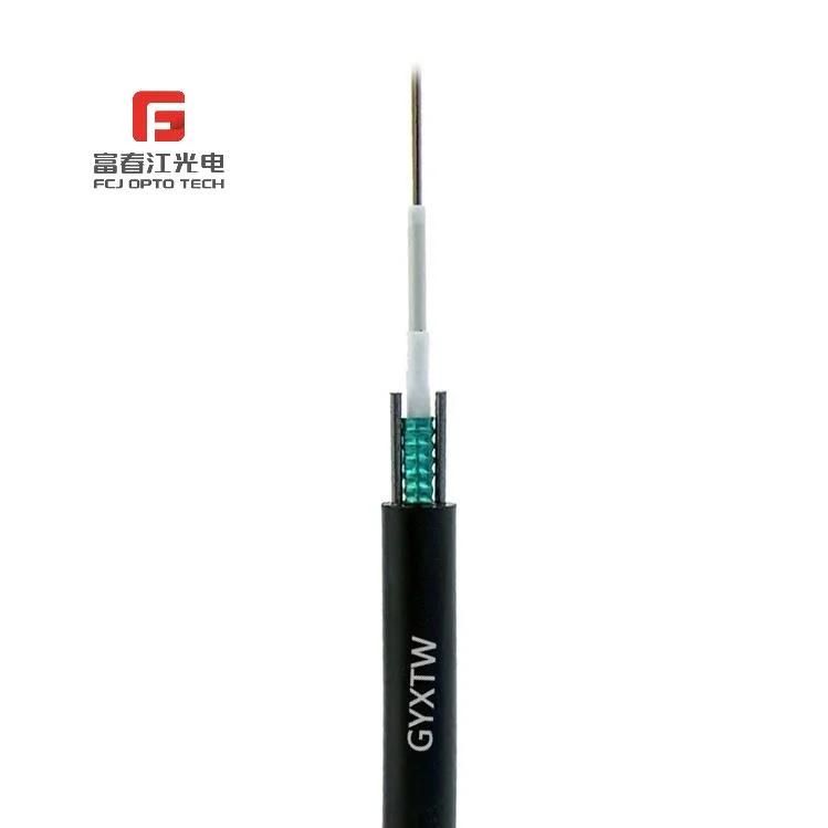 GYXTW 4core or 8 Core Outdoor Aerial Singlemode Drop Cable Armoured Fiber Optical Cable with Steel Messenger