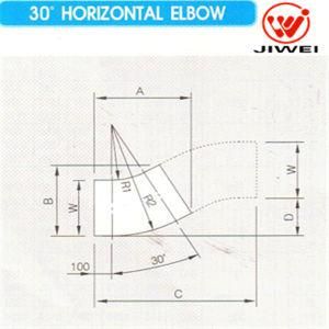 Ladder Type Wiring Duct Accessories of 30 Dgree Horizontal Elbow