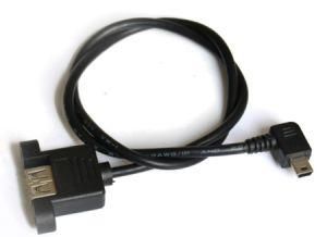 Black Right Angle USB Cable