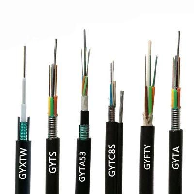 GYTC8S Waterproof Optical Outdoor Self-Support Steel Wire Underground Fiber Optic Cable