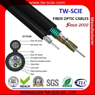 36/72 Core Loose Tube Fig 8 Aerial Armore Fiber Cable