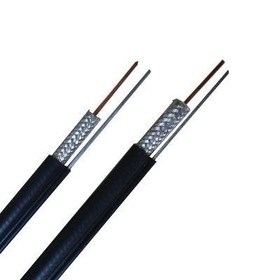 90% Braiding RG6 Coaxial Cable CCTV Cable with Steel Messenger 18AWG CCS