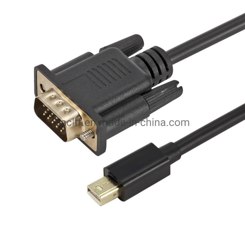 Wholesale 1.8m Mini Dp to VGA Adapter HDTV Display Port Male to VGA Male Converter Cable Adapter