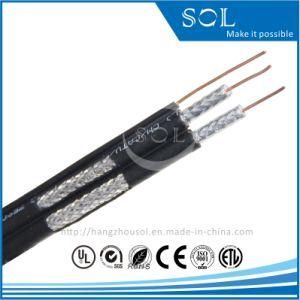 75Ohm CATV Satellite Dual RG6 Coaxial Cable with Ground wire