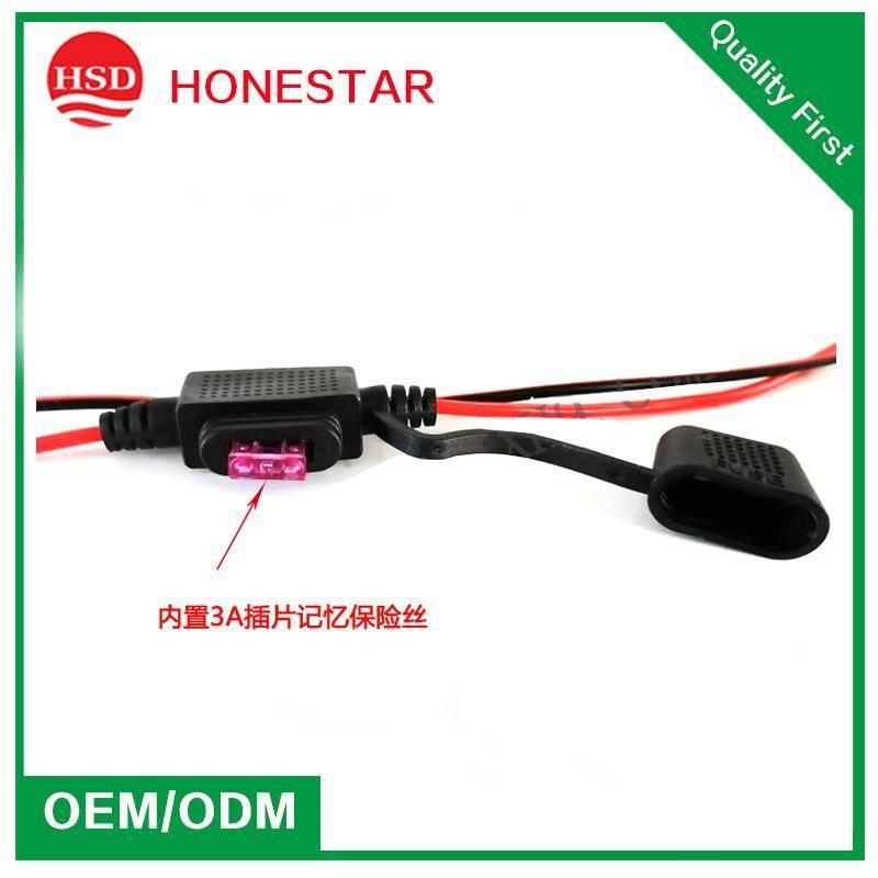 Solar Series Wire Quick Disconnect SAE Plug Car Eyelet Terminal with Fuse Inline Auto Battery Cables