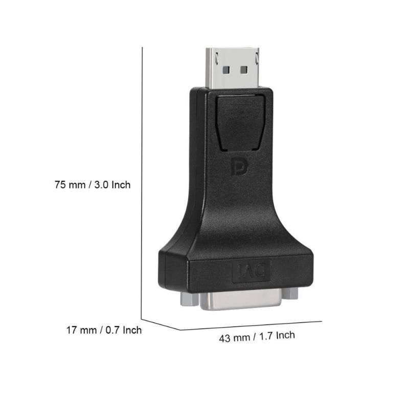 Dp Displayport Display Port to DVI Converter Adapter Displayport Male to DVI Female Adapter 2 Orders