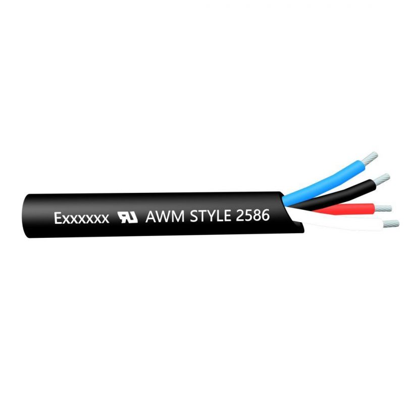 Fire Resistance Stranded Copper Wire PVC Jacket Power Cable UL2586