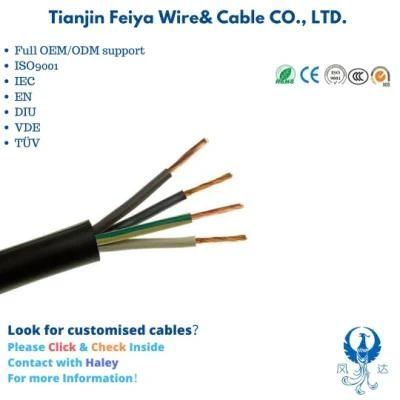 Nyy UL VDE Standard H03vvh2-F H03VV-F H05VV-F H05V-K H07V-K H05rn-F H07rn-F H05s-K Silicone Rubber Cable Power Cable Wire