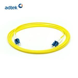 Low Installation LC/Upc-LC/Upc Duplex 2.0mm 9/125 Singlemode 3m PVC Yellow Patch Cord