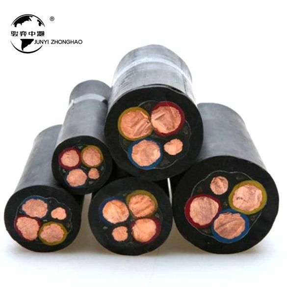 Copper Conductor Rubber Insulated Flexible Cable 2 Cores 3 Cores 4 Cores 1.5mm 2.5mm 4mm 6mm Rubber Sheathed Waterproof Cable