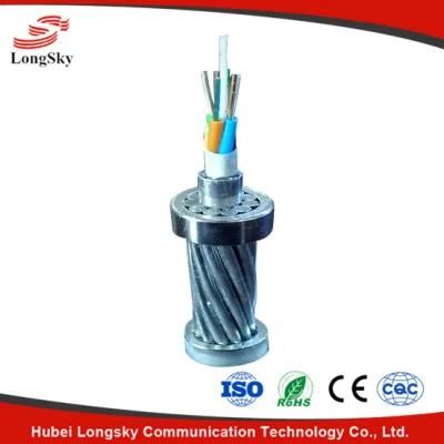 Aluminum Clad PBT Tube Optical Fiber Composite Overhead Ground Wire