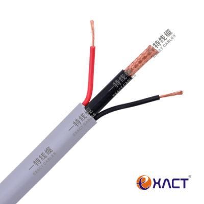 Communication CCTV CATV CPR Eca Rg59+DC/Rg59+Power/Rg59+2X0.5/Rg59+2X0.75 Composite Coaxial Cable (b)