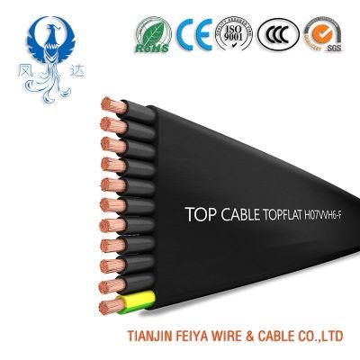 H05vvh6-F PVC Insulated/Sheathed Flexible Control Cable Used in Conveyor and Hoist Equipment Flat Elevator Cable Festoon Power Cable