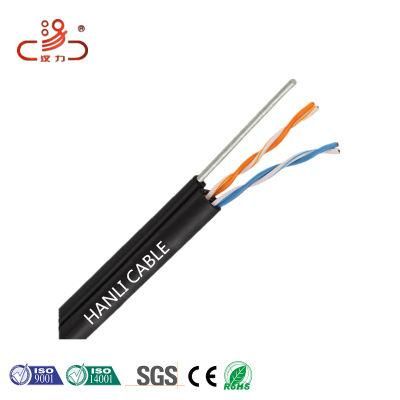Drop Cable 2pairs Cat3 with Steel Wire Telephone Cable Outdoor