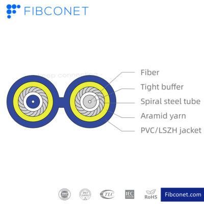 FTTH Gjsfjbv Dx Double Tube Spiral Armored Cable