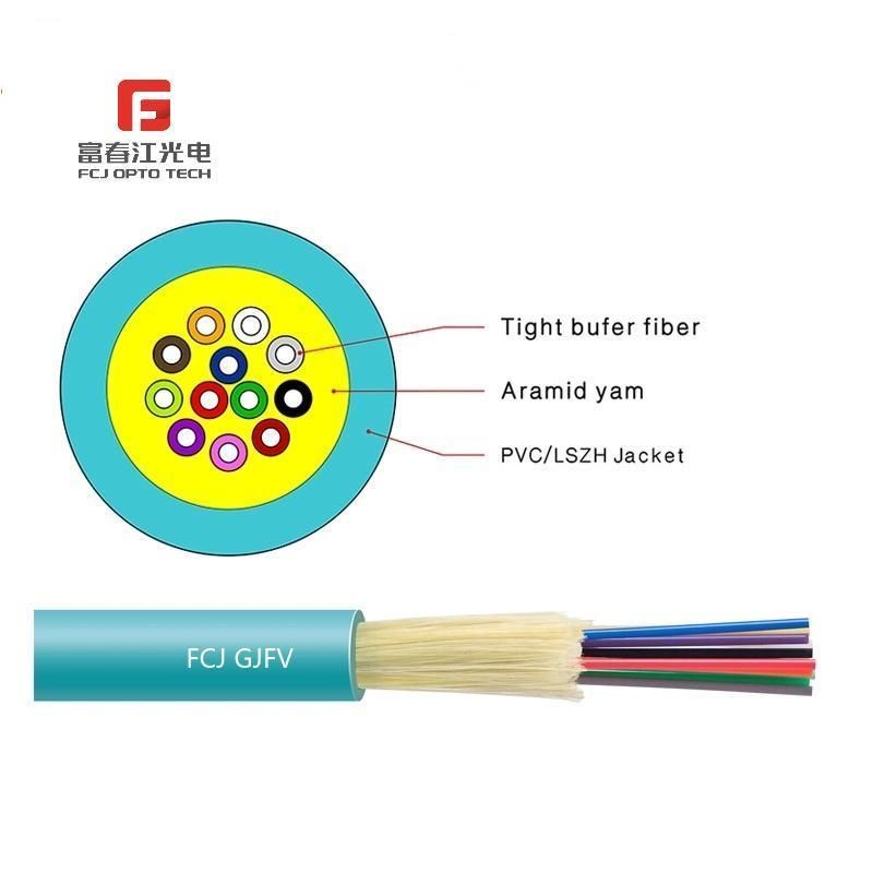 Flame Retardant Duplex and Simplex Fiber Optic Cable Gjfv PVC (LSZH) Jacket