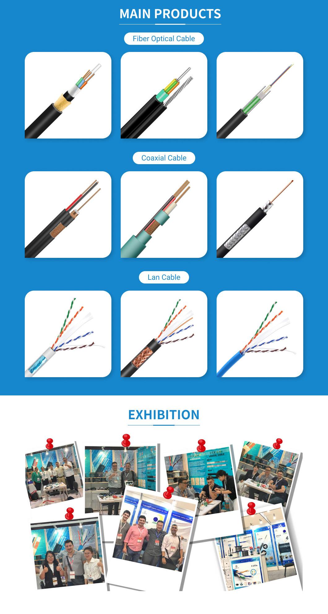 Single Mode Fibre Optic Lighting ADSS Fiber Optical Cable with Electrical Resistance at Sheath