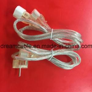 1.5m Transparent VDE Kema Cee7 Plug EU Power Cord