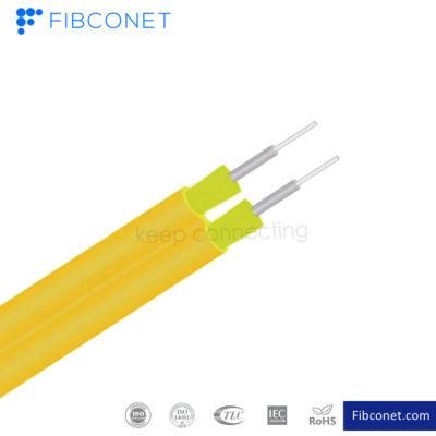 FTTH GJFJBV Duplex Flat Fig. 8 Zipcord Fiber Optic Cable Indoor Cable with Fast Connector