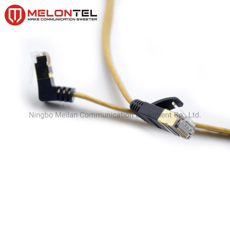 Right Angle Patch Cord RJ45 Cat5e CAT6 CAT6A Shield Network Cable with Boot