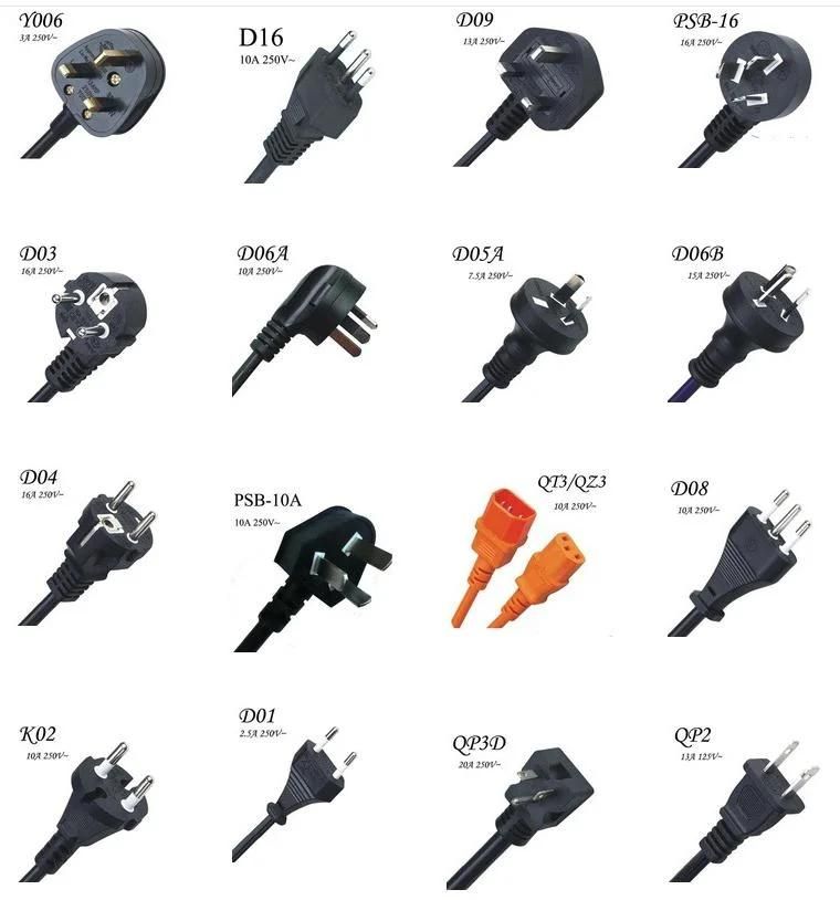 European 2 Core Schuko Plug C8 Connector PVC Power Cable