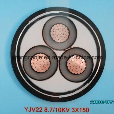 BS6622 &amp; IEC60502 18/30 (36) Kv XLPE Insulated PVC Sheathed Power Cable 3X185mm2