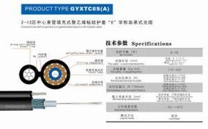 2-12 Core Center Beam Tubes Fill PE Bond Jacket &quot;8&quot; Shape Self-Supported Optic Cable Technical Parameters: