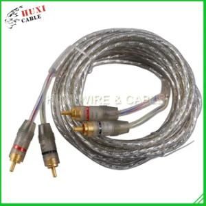 Popular Flat, High End, Transparent Frosted, 2r RCA Cable