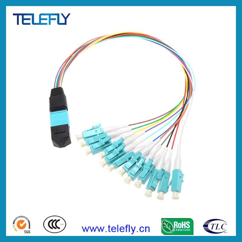 Elite 8/12/24cores MPO MTP Male-LC/Sc/FC/St Fan-out 0.9mm Patch Cable for Lgx Cassette Module