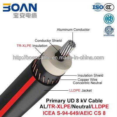 Primary Ud Cable, 8 Kv, Al/Tr-XLPE/Neutral/LLDPE (AEIC CS 8/ICEA S-94-649)