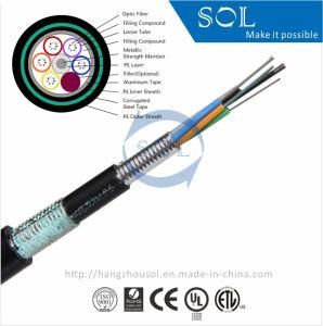 Outdoor Direct Burial GYSTA53 plastic optical fiber Cable