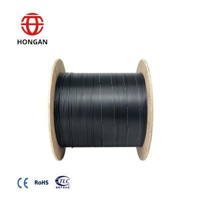 1 2 4 Core Fiber Optic Indoor/Outdoor Flat FTTH Drop Cable