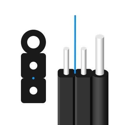 FTTH 1 Core Singlemode Fiber Optic Fiber Optical Drop Cable