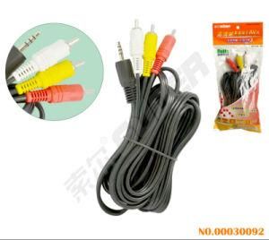 Suoer 3.5mm Triple to 3 RCA AV Cable (AV-33A-3m-red Packing)