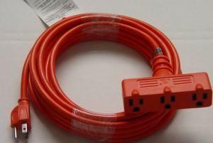 14AWG 3c Extension Cord with ETL Approval, Triple Tap