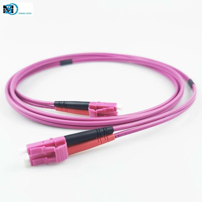 LC/Upc-LC/Upc Om4 Duplex Multimode Fiber Optic Patch Cable