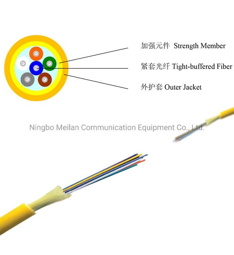 2-12core Gjfjzv Indoor Sm Fiber Optical Cable