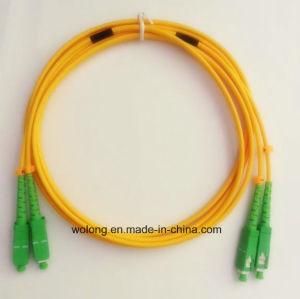 Sm Sc/APC Duplex Optic Fiber Patch Cord
