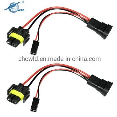 2* H11 Male Socket Wiring Harness H8 H9 LED Headlight Bi-Xenon Magnetic Adapter